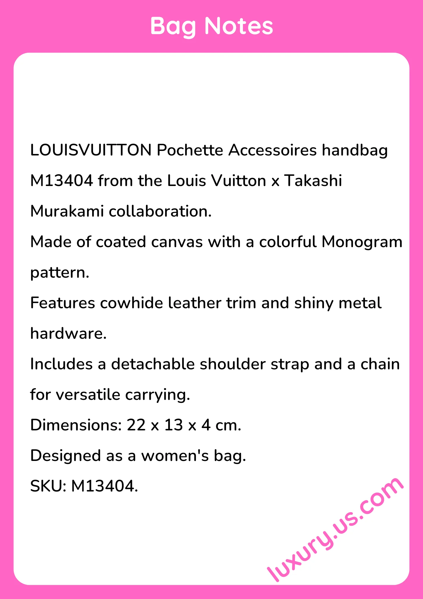 Louisvuitton Pochette Accessoires M13404 22 x 13 x 4 cm - short_description_image1