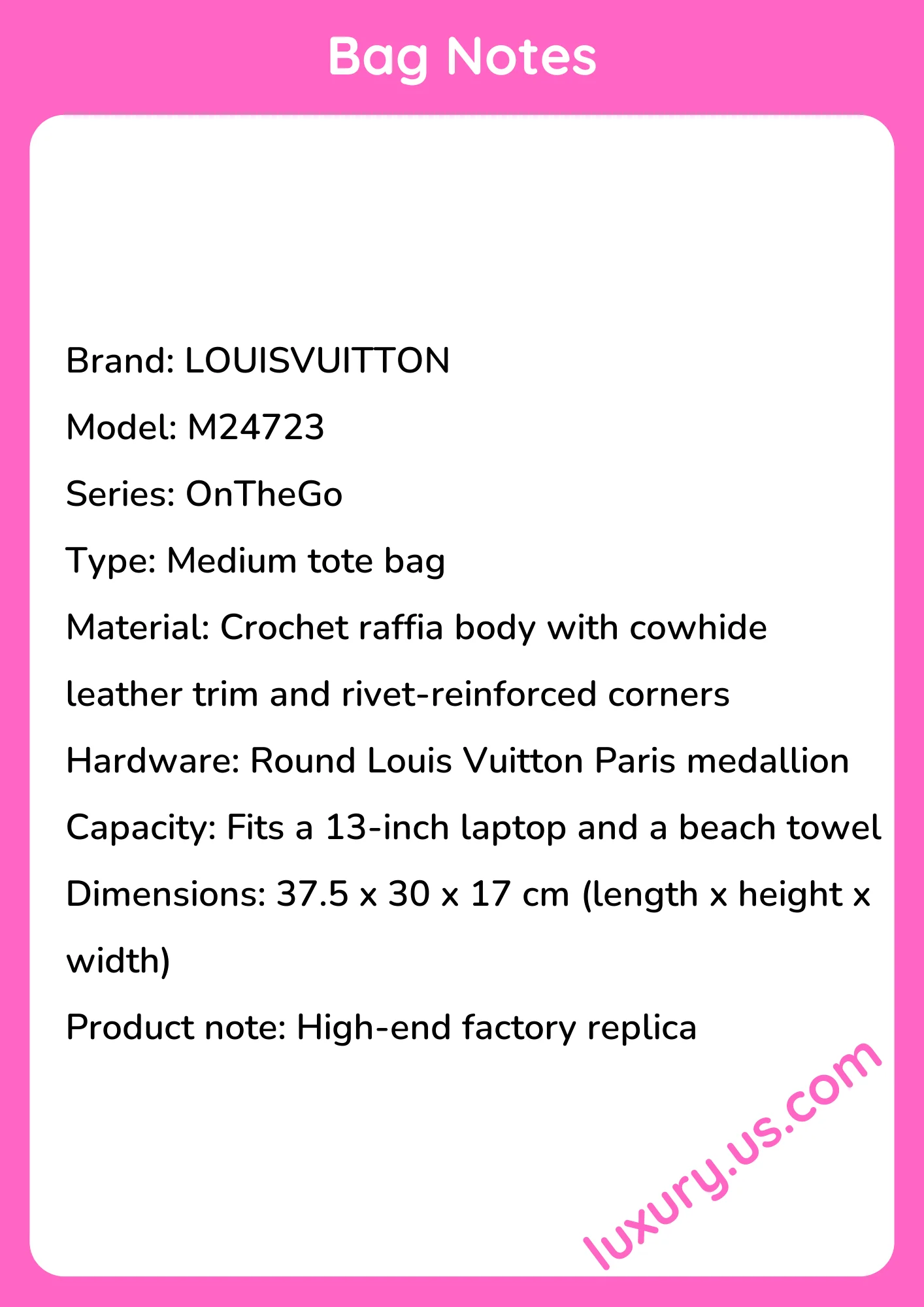 Louisvuitton OnTheGo Medium Tote 37.5 x 30 x 17 cm - short_description_image1