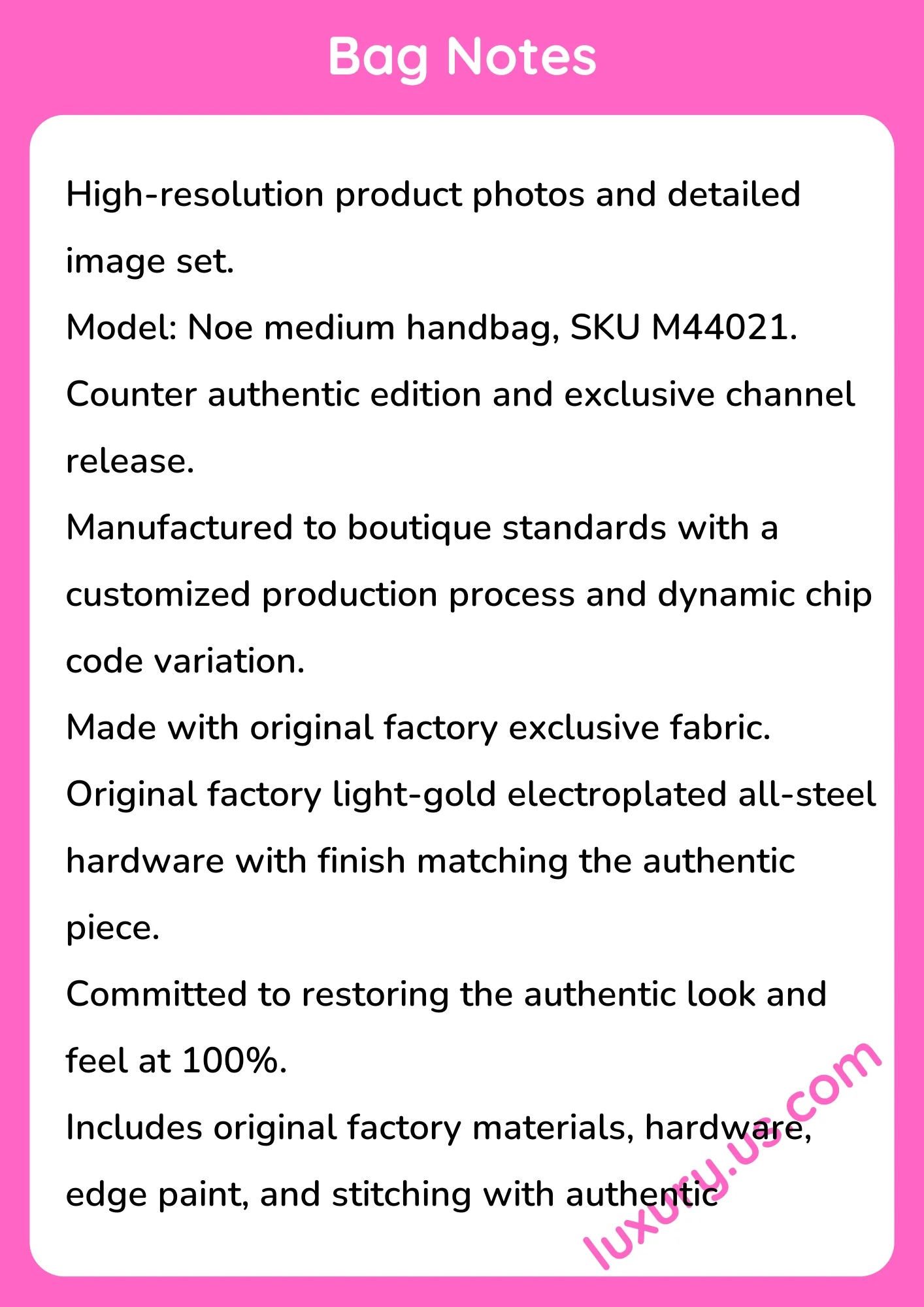 Louisvuitton Noe Handbag M44021 Medium - short_description_image1