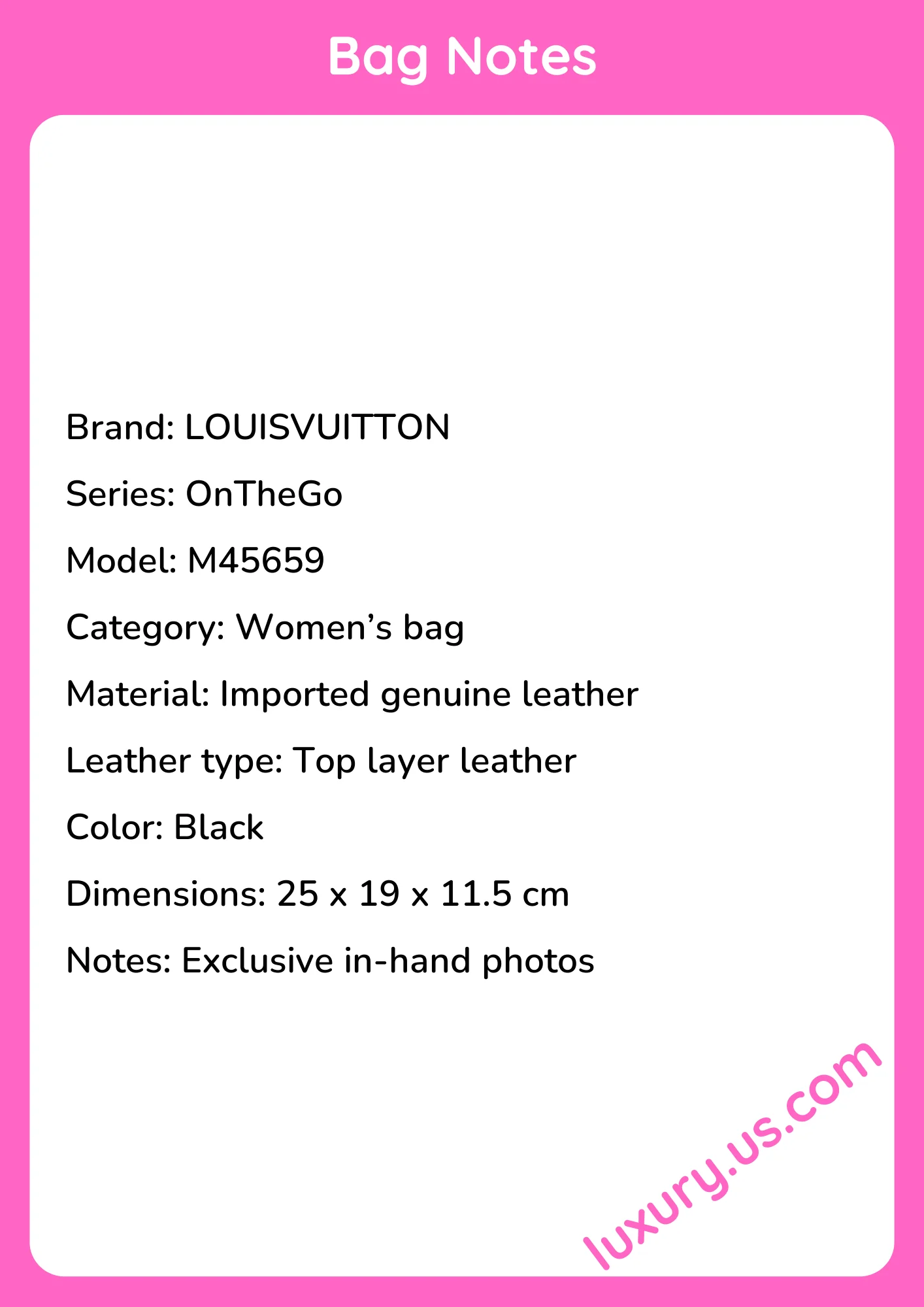 Louisvuitton OnTheGo M45659 25x19x11.5 cm - short_description_image1