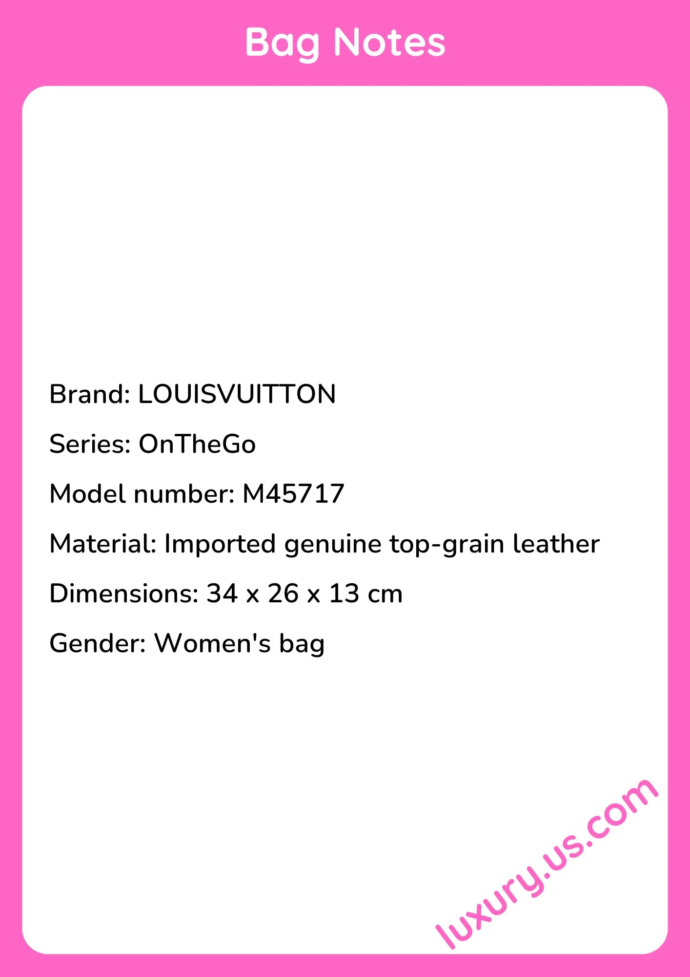Louisvuitton OnTheGo M45717 34x26x13 cm - short_description_image1