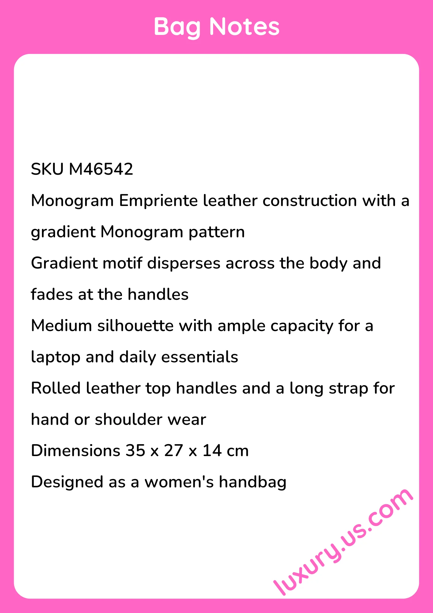 Louisvuitton OnTheGo Medium Handbag 35 x 27 x 14 cm - short_description_image1