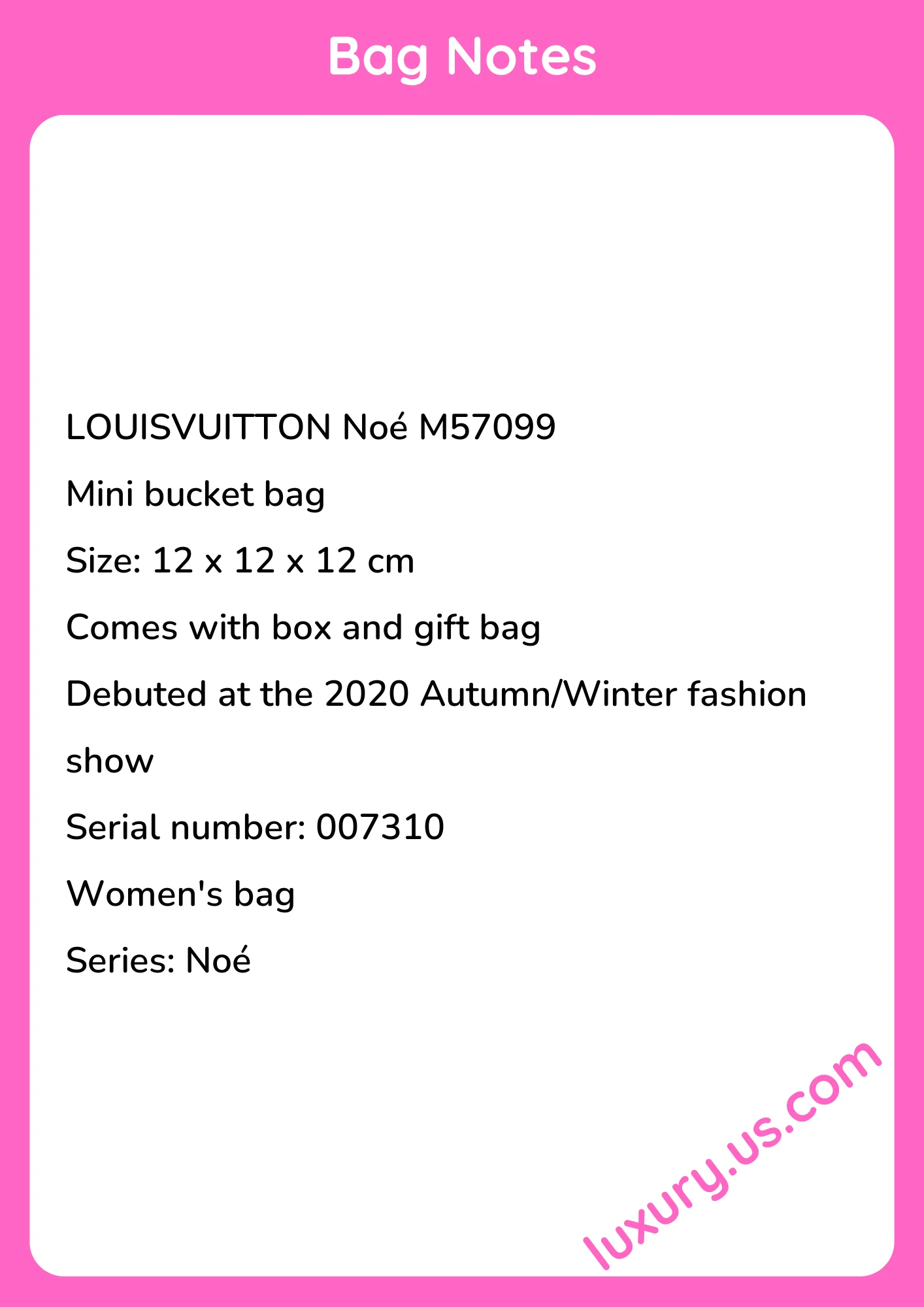 Louisvuitton Noé M57099 12x12x12 cm - short_description_image1