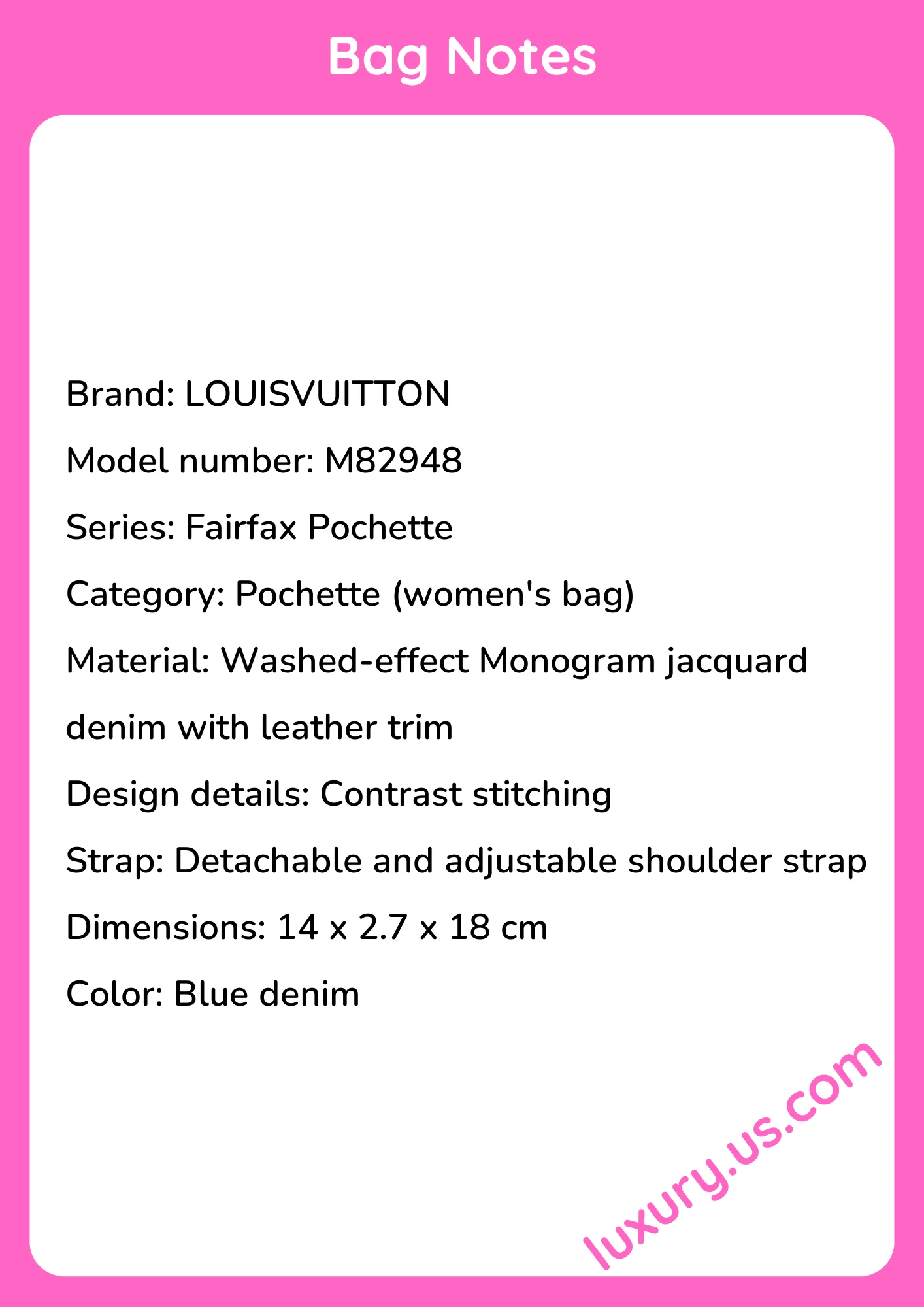 Louisvuitton Fairfax Pochette M82948 14x2.7x18 cm - short_description_image1