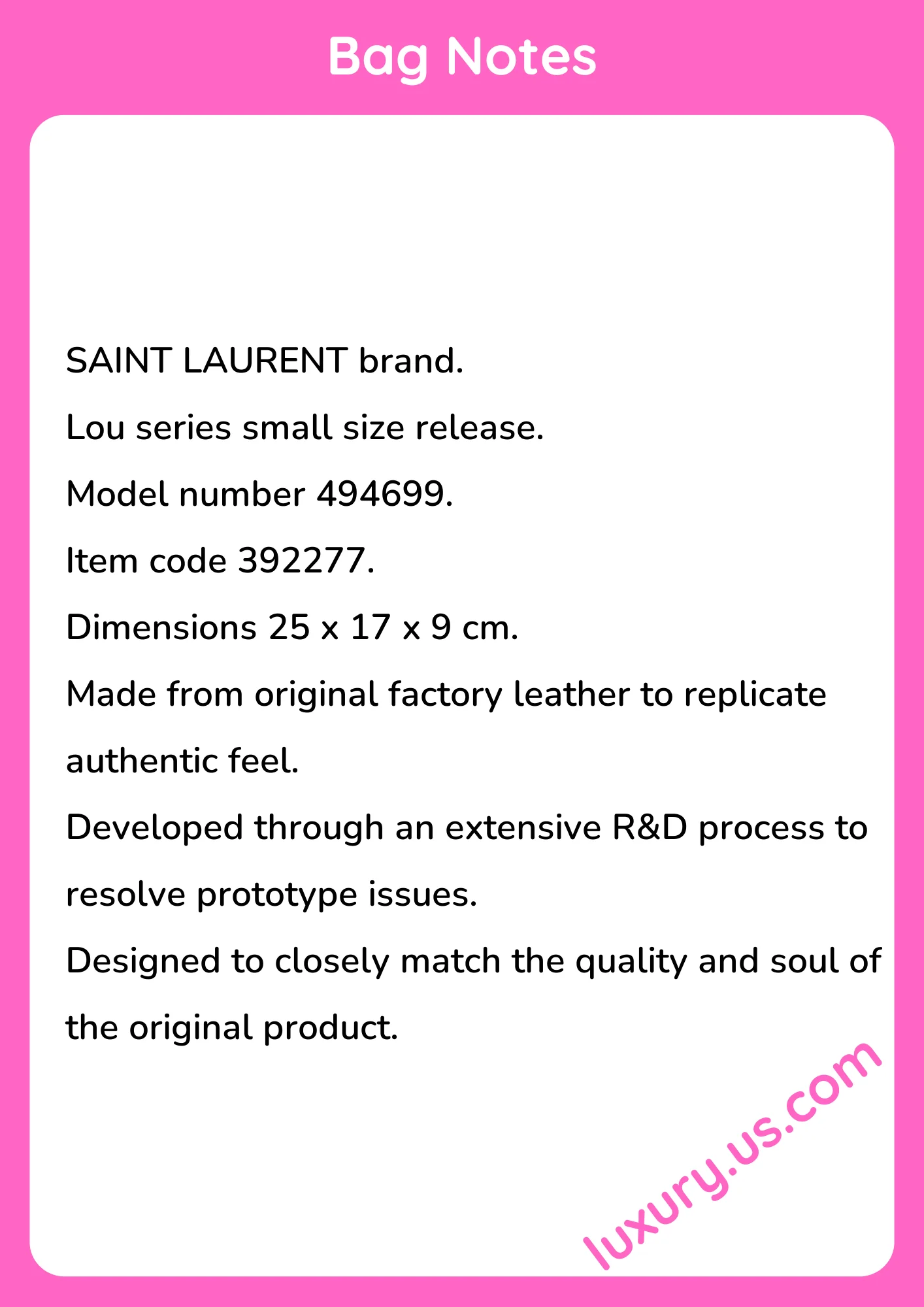 Saint Laurent Lou 494699 25x17x9 cm - short_description_image1