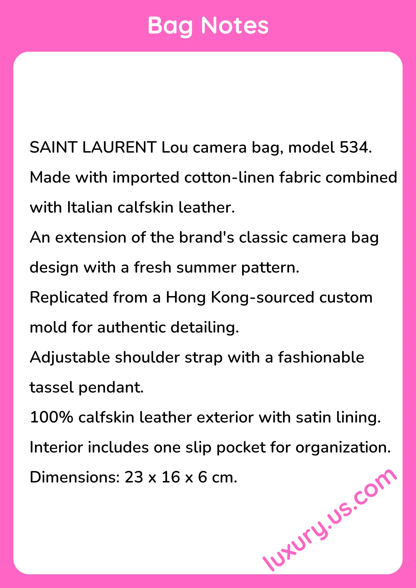 Saint Laurent Lou 534 23x16x6 cm - short_description_image1