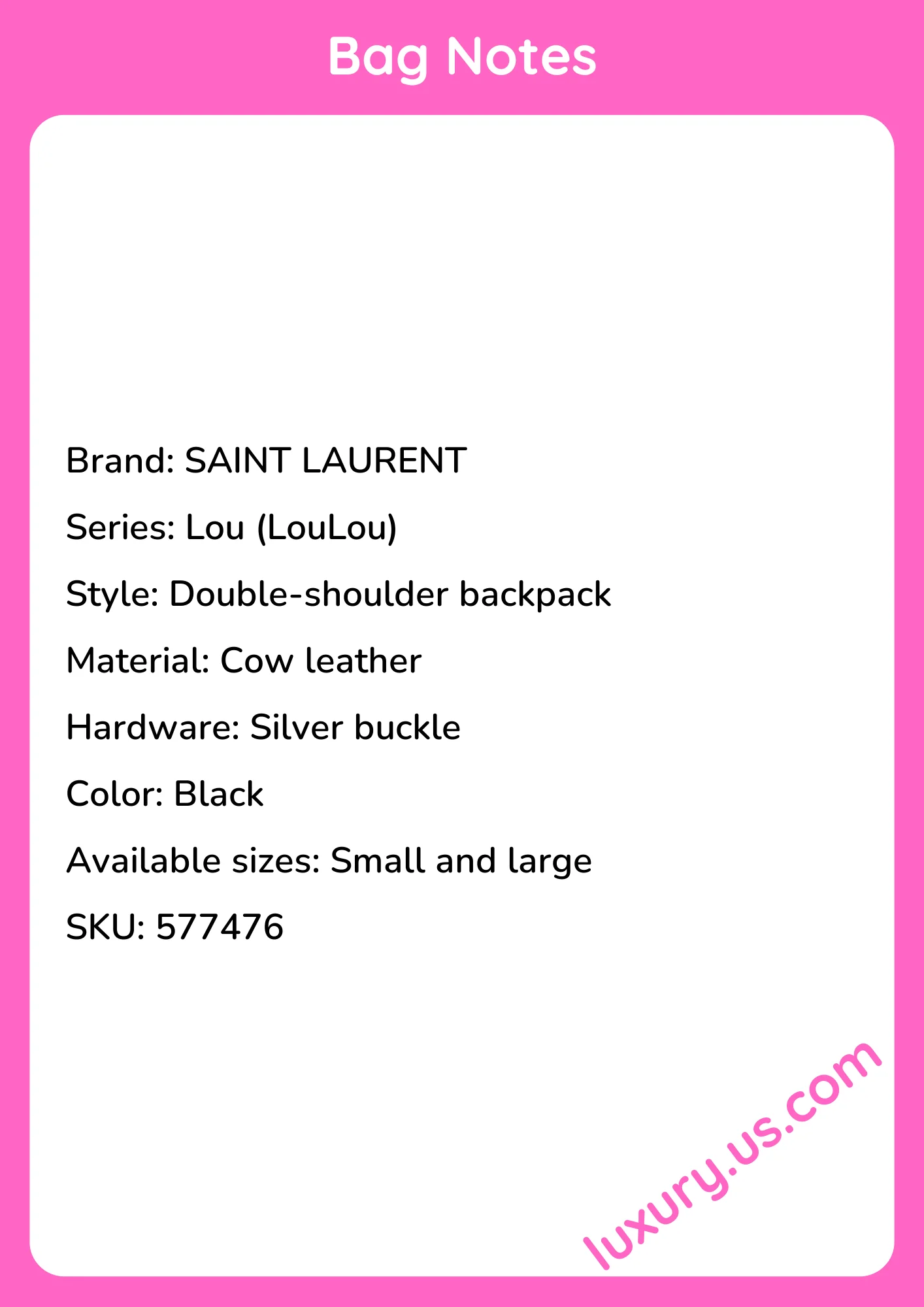 Saint Laurent LouLou backpack - short_description_image1