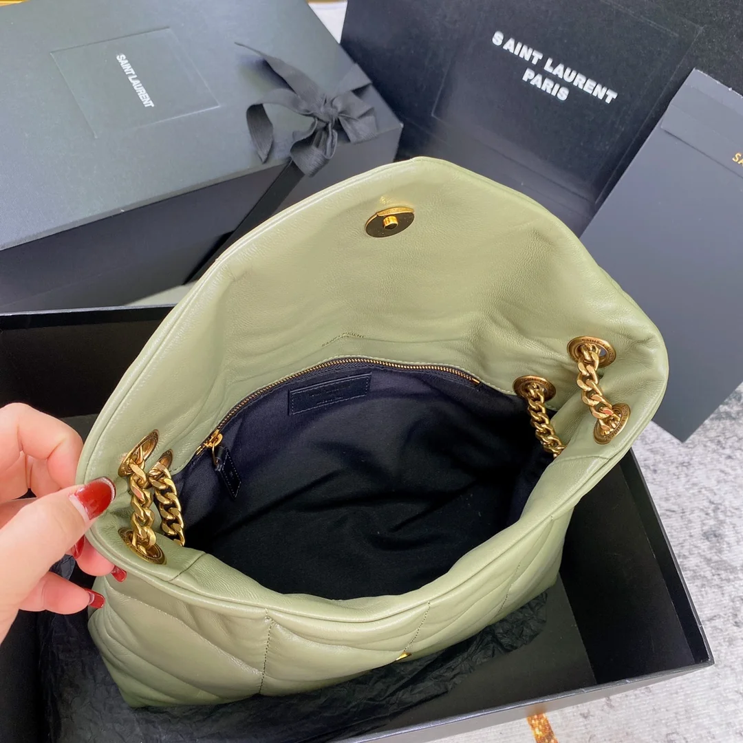 Saint Laurent Loulou Quilted Puffer Lambskin Bag 29x17x11 cm - description_image9