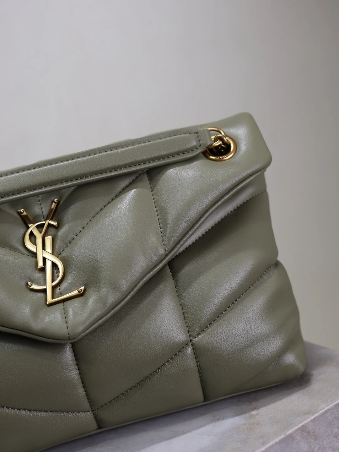 Saint Laurent Lou Loulou Puffer Quilted Lambskin Chain Bag 29x17x11 cm - description_image3