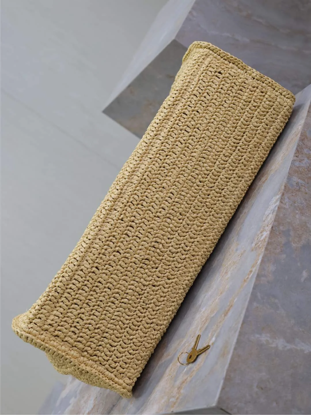 Saint Laurent Sac De Jour Raffia Woven Accordion Bag 41x28x13 cm Saint Laurent Sac De Jour Raffia Woven Accordion Bag 41x28x13 cm - description_image9