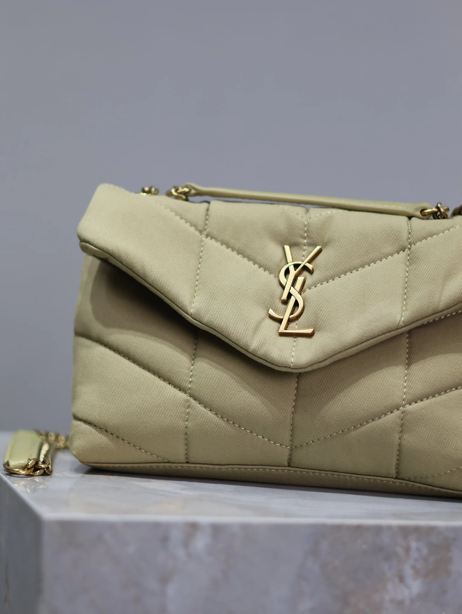 Saint Laurent Loulou Puffer Mini Double Chain Shoulder Bag 759337 23x15.5x8.5 cm - description_image2