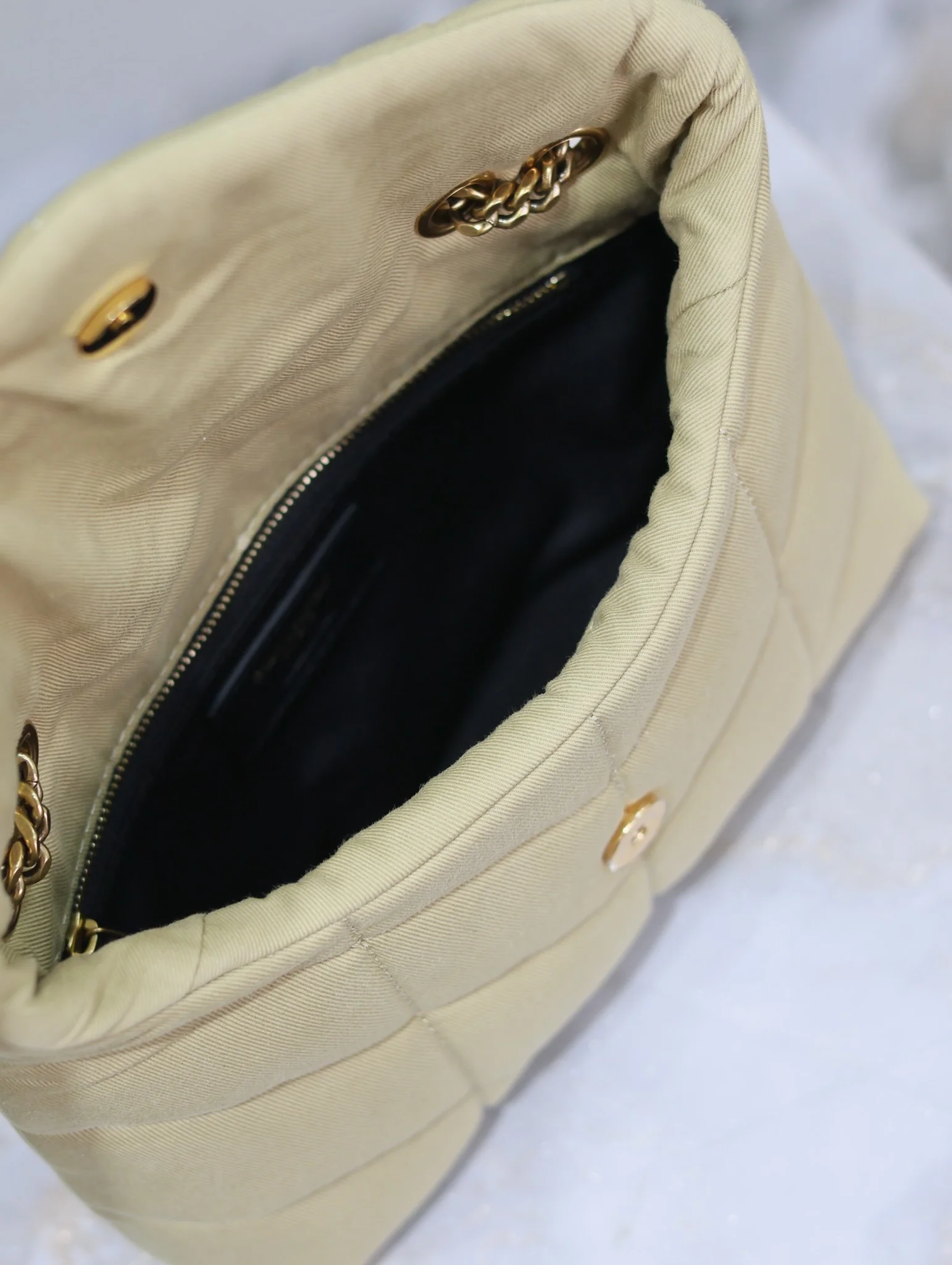 Saint Laurent Loulou Puffer Mini Double Chain Shoulder Bag 759337 23x15.5x8.5 cm - description_image4